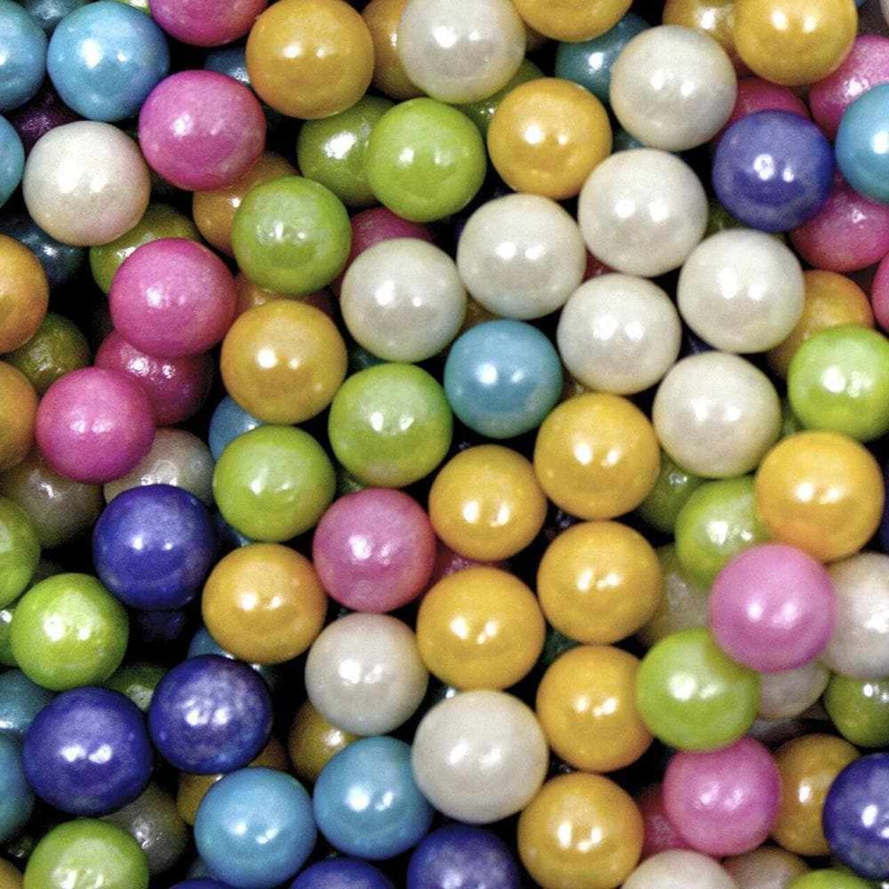 Krazy Sprinkles - Rainbow Pearl 8mm Beads (1/2 Cup, 1x Jar) for Cakes, Ice Cream & Cookies